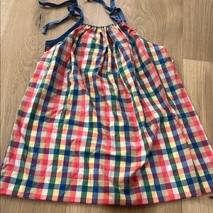 Colorful Checkered Halter Dress